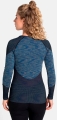 Koszulka Damskie Odlo Top Crew neck BLACKCOMB Blue/Gray 