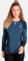 Koszulka Damskie Odlo Top Crew neck BLACKCOMB Blue/Gray 