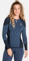 Koszulka Damskie Odlo Top Crew neck BLACKCOMB Blue/Gray 