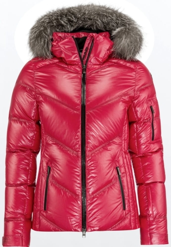 Kurtka Head Frost FUR Jacket Women Metallic Red