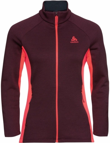 Bluza Odlo Midlayer Full Zip BERRA Merino Women Winetasting/Diva Pink