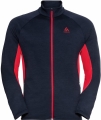 Bluza Odlo Midlayer Full Zip BERRA Merino Men Dark Sapphire/Chinese Red XXL