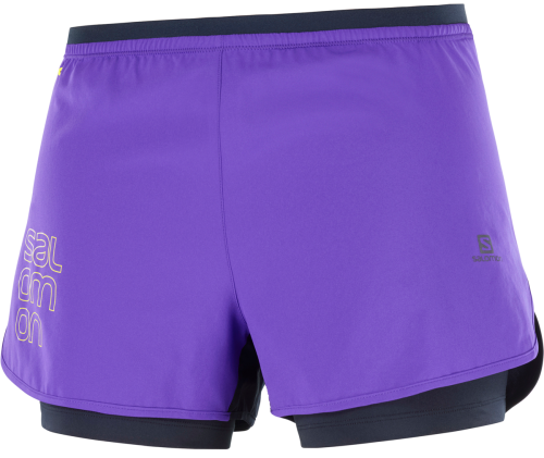 Spodenki Salomon Cross 2in1 Short W Black/Deep Blue/Empir