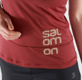 Koszulka Salomon Cross RUN Graphic TANK W Cabern/Heather 