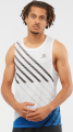 Koszulka Salomon Sense Aero Singlet Tank M White/Black/Nautical Blue