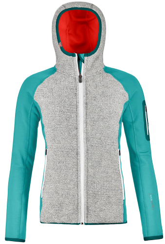 Bluza Ortovox Fleece Plus Classic Knit Hoody Women Ice Waterfall