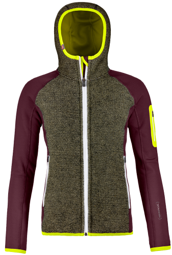 Bluza Ortovox Fleece Plus Classic Knit Hoody Women Dark Wine