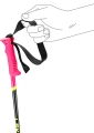 Kije Leki Racing Kids Pink/Yellow 2025