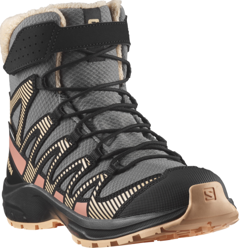 Buty Salomon XA PRO V8 Winter CSWP J Junior Pewter/Black/Peach Fuzz 477800