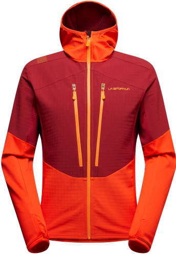 Bluza La Sportiva Session Tech Hoody M Cherry Tomato/Sangria