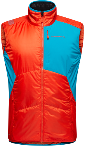 Kamizelka La Sportiva Ascent Primaloft Vest M Cherry Tomato/Tropic Blue