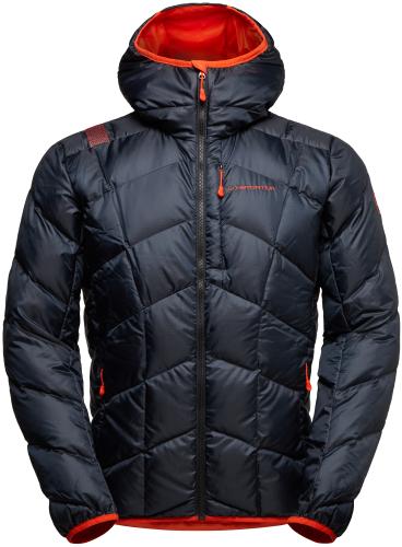 Kurtka La Sportiva Pinnacle Down Jkt  M Black/Cherry Tomato