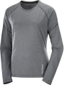 Damska Koszulka Salomon Cross Run LS Tee W Deep Black/Heather