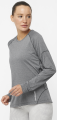 Damska Koszulka Salomon Cross Run LS Tee W Deep Black/Heather