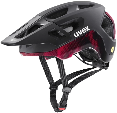 Kask rowerowy UVEX React MIPS Black-Ruby Red