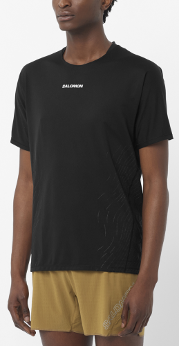 Koszulka Salomon Sense Aero Graphic SS TEE M Deep Black