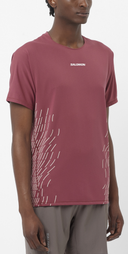 Koszulka Salomon Sense Aero Graphic SS TEE M Nocturne/Whisper White