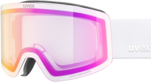 Gogle Uvex Provoqe V White Matt/Vario Pink Mirror S1-S3 