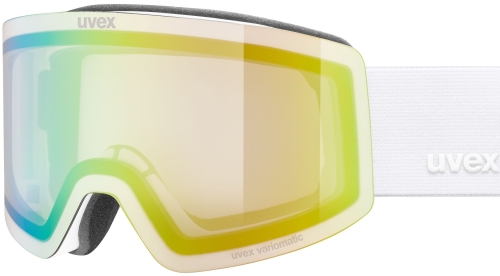 Gogle Uvex Provoqe V White Matt/Vario Green Mirror S1-S3  