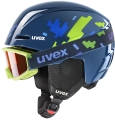 Kask Dziecięcy Uvex Viti Set Pro Blue Puzzle/Lasergold Lite