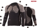 Męska koszulka z Wełny Merino Lasting LS Werolo Czarny/Grafit 