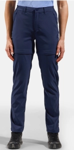 Spodnie damskie Odlo Ascent Light Pants Zip-Off Granatowe