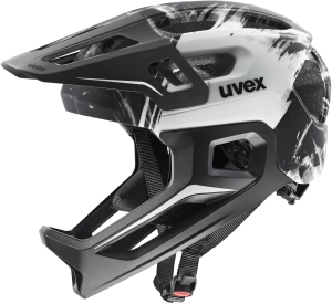 Kask rowerowy UVEX React Junior Fullface Black/White Matt 
