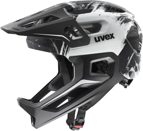 Kask rowerowy UVEX React Junior Fullface Black/White Matt 