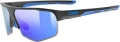 Okulary Uvex Axos set Black Matt/Mirror Blue