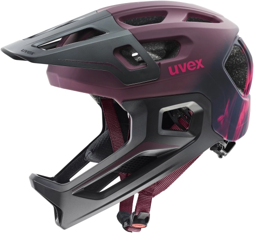 Kask rowerowy UVEX React Junior Fullface Cranberry Matt 