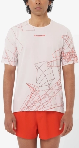 Koszulka Salomon S/LAB Speed Tee M Lilac Ash/Fiery Red C28315