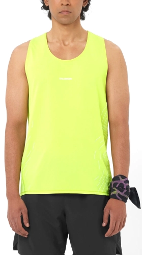 Koszulka Salomon Sense Aero Graphic Singlet M Acid Lime/Butterfly C27580