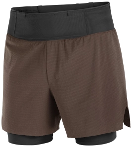 Spodenki Salomon Sense Aero 2in1 Trail 5" M Coffe Bean