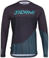 Koszulka rowerowa z długim rękawem męska Silvini Men Jersey Ello Black-Olive