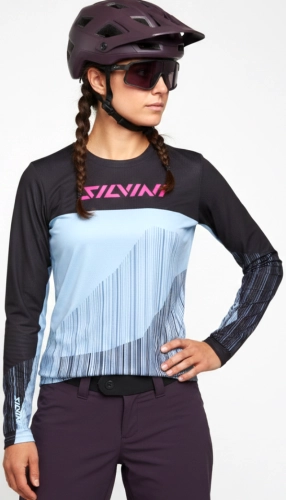 Koszulka SILVINI Women Cycling Jersey Ella Black-Sky