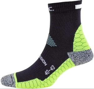 Skarpety Przeciwkleszczowe Pac RN 6.2 Running Reflective Pro Mid Compression Black/Neon Yellow