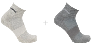 Skarpetki Salomon EVASION Ankle 2-pak Light Grey+ Heather Medium