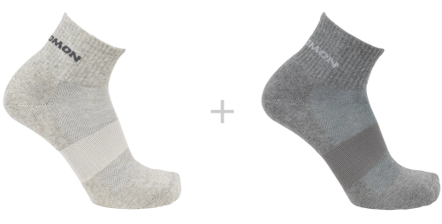 Skarpetki Salomon EVASION Ankle 2-pak Light Grey+ Heather Medium