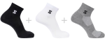 Skarpetki Salomon Everyday Lite Quater 3-Pack Black/White/Frost Gray