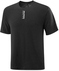 Koszulka Salomon Ultra All Day-All Mountain Tee M Merino Deep Black C27898