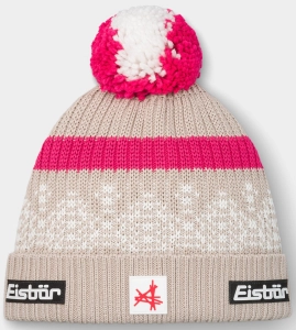 Czapka Eisbar Norrak Pompon MÜ Beige/Pink