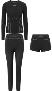 Bielizna Termoaktywna Viking Etna 2.0 Lady Set Bamboo Black/Purple