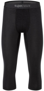 Legginsy termoaktywne męskie super.natural Tundra 175 Tight 3/4 Black