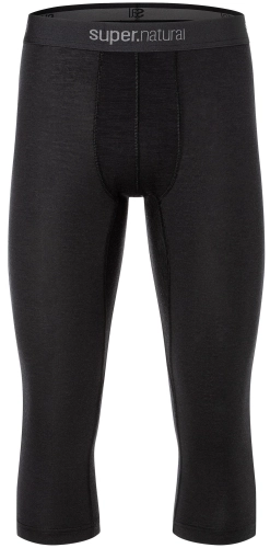 Legginsy termoaktywne męskie super.natural Tundra 175 Tight 3/4 Black