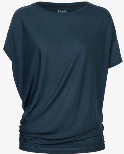 Koszulka z krótkim rękawem damska super.natural Yoga Loose Tee Navy