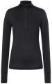 Koszulka damska Termoaktywna Merino super.natural Arctic 230 ZIP 1/4 Black