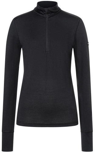 Koszulka damska Termoaktywna Merino super.natural Arctic 230 ZIP 1/4 Black