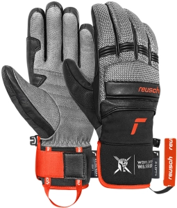 Rękawice Reusch Alpine Master Black/Silver/Fluo Red