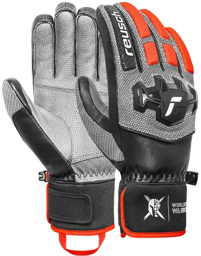 Rękawice Reusch Worldcup Warrior Team Black/Silver/Fluo Red 2027