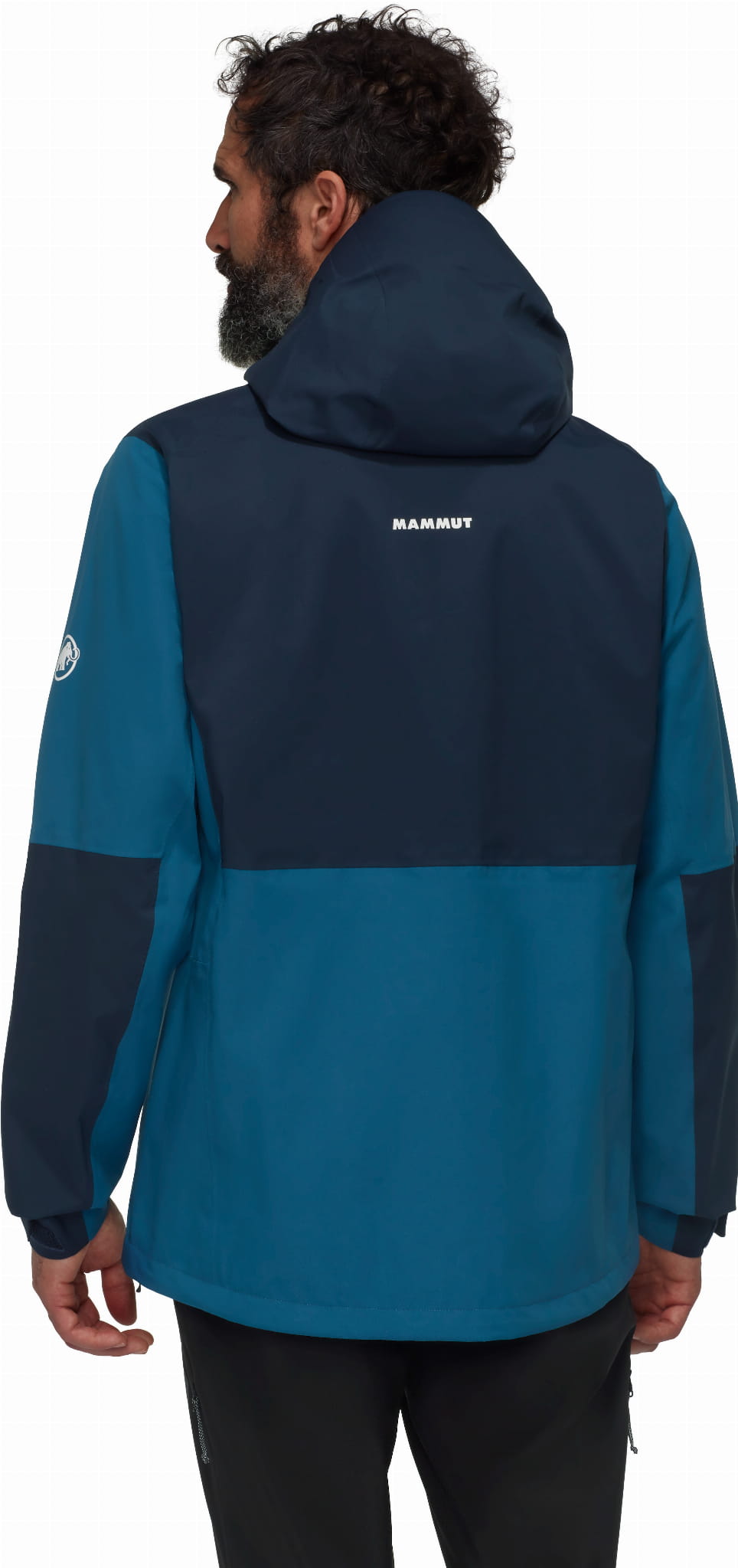 Chaqueta Impermeable Mammut Alto HS Deep Ice Para Hombre - Hardshell Ligera, Capucha Ajustable